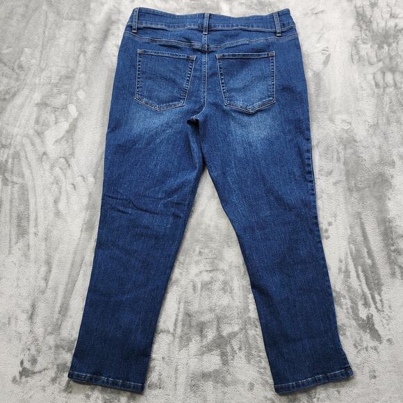 Maurices M Jeans Womens 14W Blue Mid Rise Slim Straight Ankle Original Fit - Picture 3 of 13